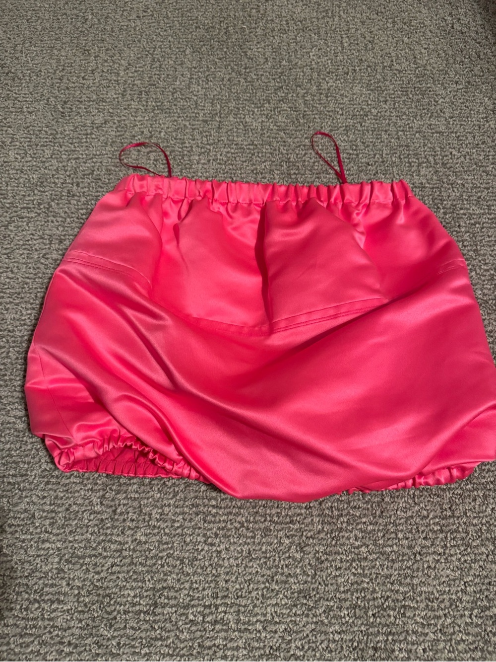 Trina Turk Vibrant Pink Satin Bubble top